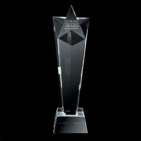 Crystal award trophy