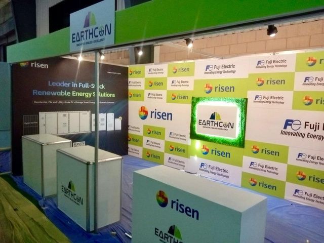 Solar energy exhibition booth